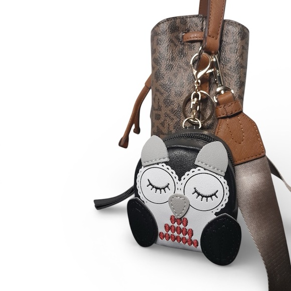 Owl Mini Backpack Coin Purse Keychain Bag Charm - Picture 13 of 13